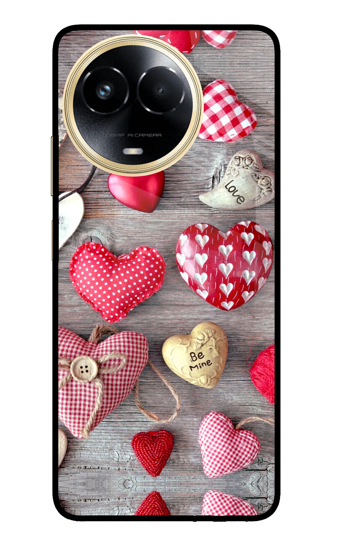 Love Wallpaper Realme 11 5G/11X 5G/C67 Glass Case Back Cover by Casekaro