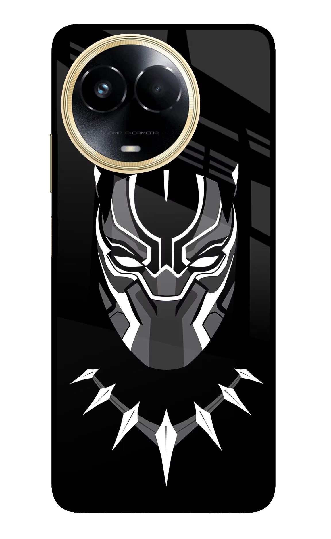 Black Panther Realme 11 5G/11X 5G/C67 Glass Case Back Cover by Casekaro