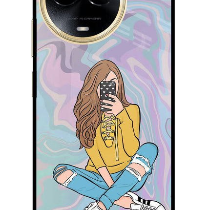 Selfie Girl Realme 11 5G/11X 5G/C67 Glass Case