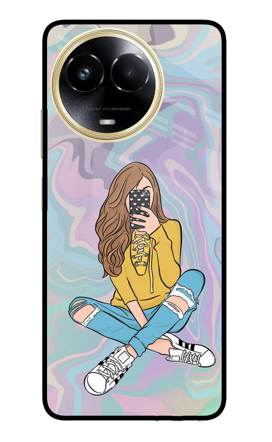 Selfie Girl Realme 11 5G/11X 5G/C67 Glass Case