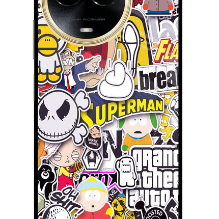 Sticker Bomb Realme 11 5G/11X 5G/C67 Glass Case