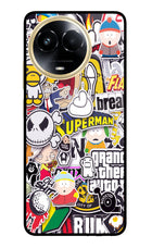 Sticker Bomb Realme 11 5G/11X 5G/C67 Glass Case