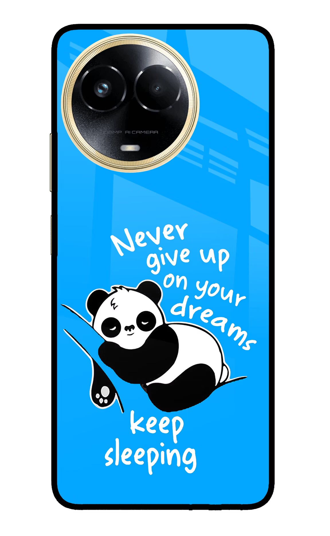 Keep Sleeping Realme 11 5G/11X 5G/C67 Glass Case Back Cover by Casekaro
