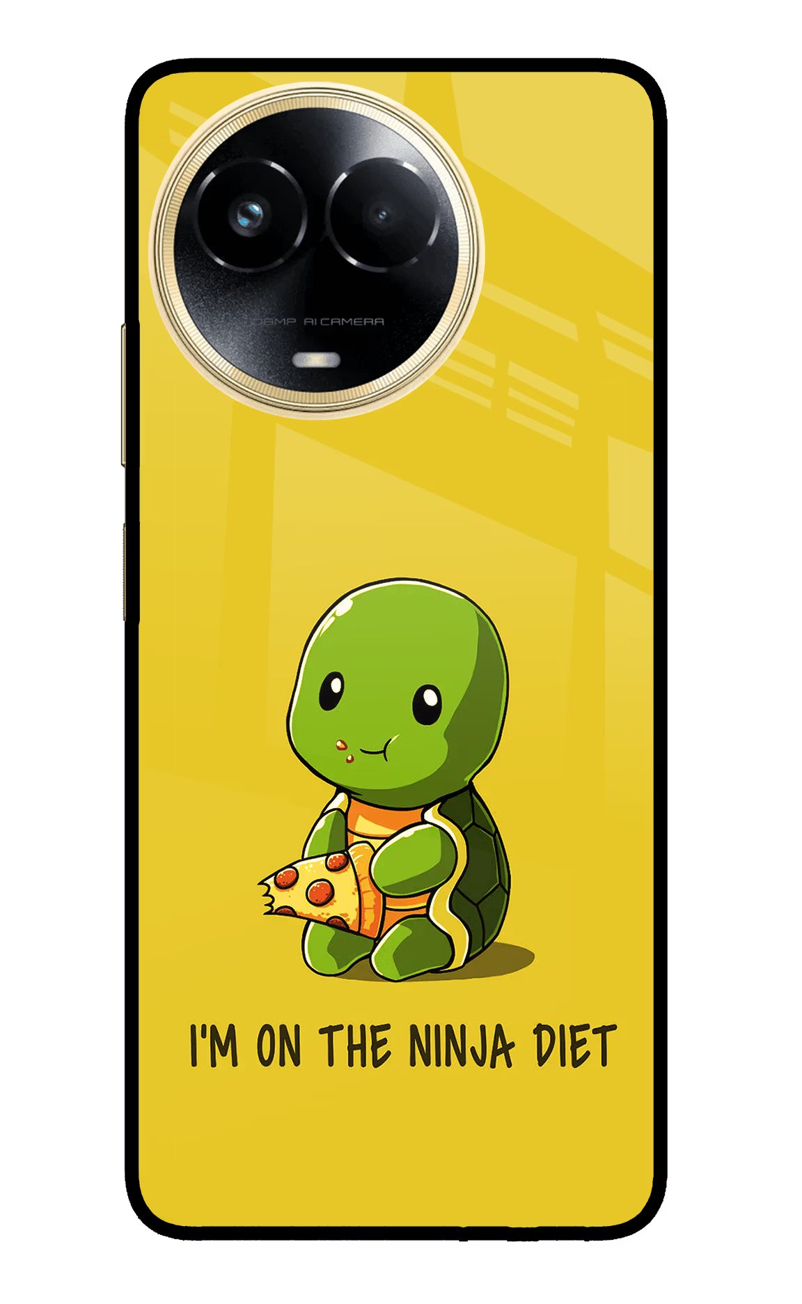 I'm on Ninja Diet Realme 11 5G/11X 5G/C67 Glass Case Back Cover by Casekaro