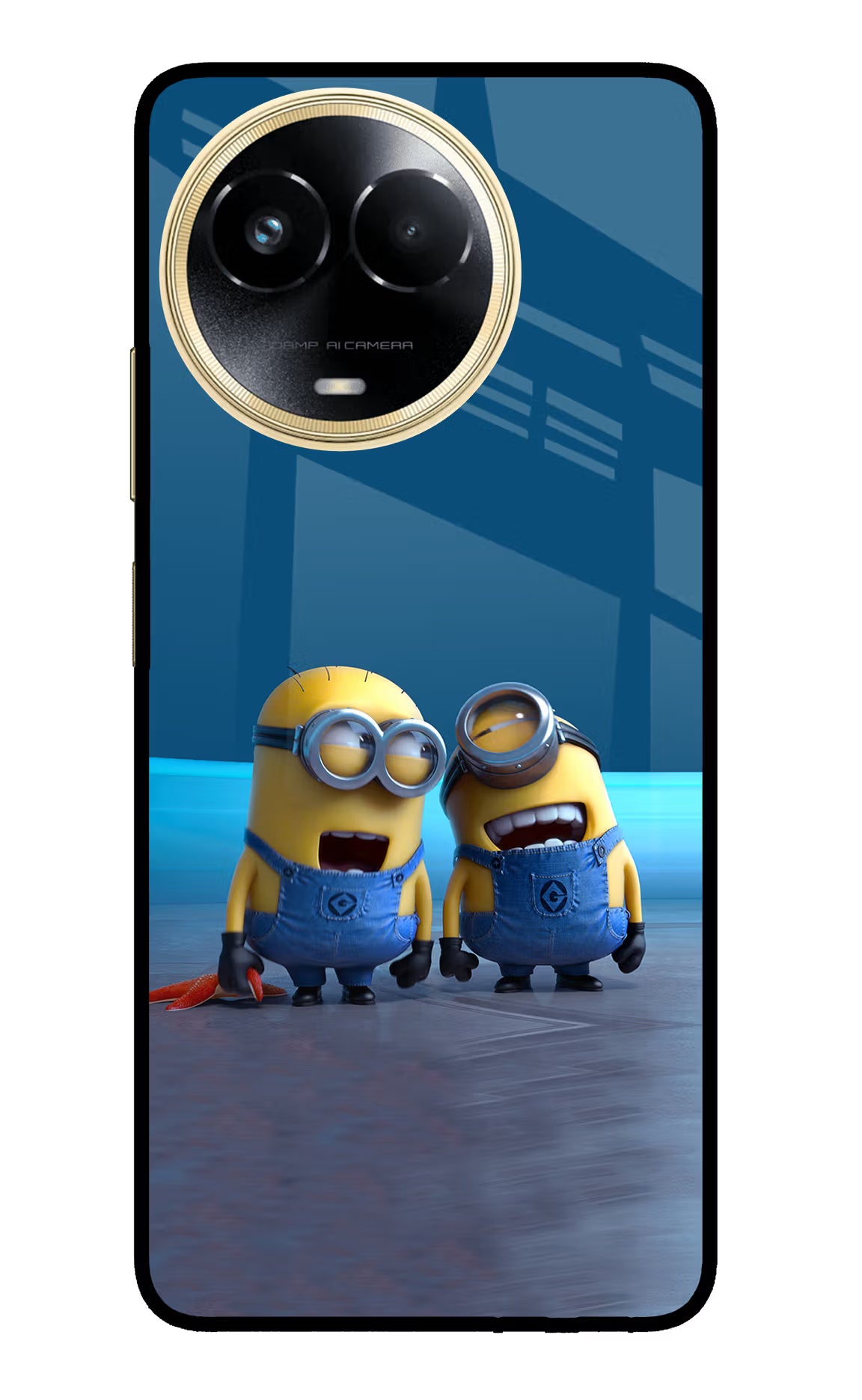 Minion Laughing Realme 11 5G/11X 5G/C67 Glass Case