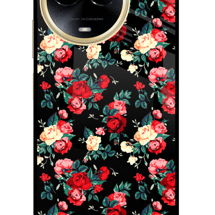 Rose Pattern Realme 11 5G/11X 5G/C67 Glass Case