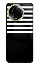 Black and White Print Realme 11 5G/11X 5G/C67 Glass Case