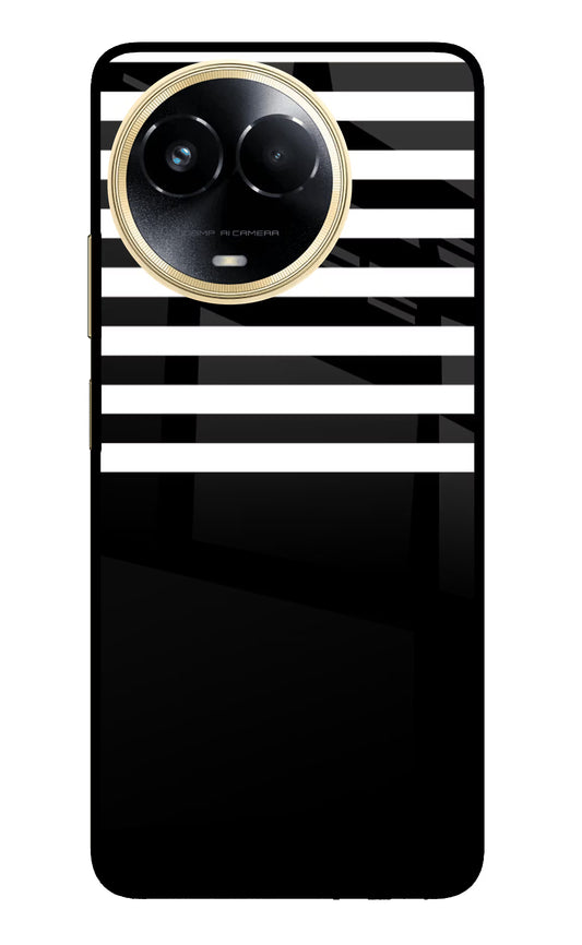 Black and White Print Realme 11 5G/11X 5G/C67 Glass Case