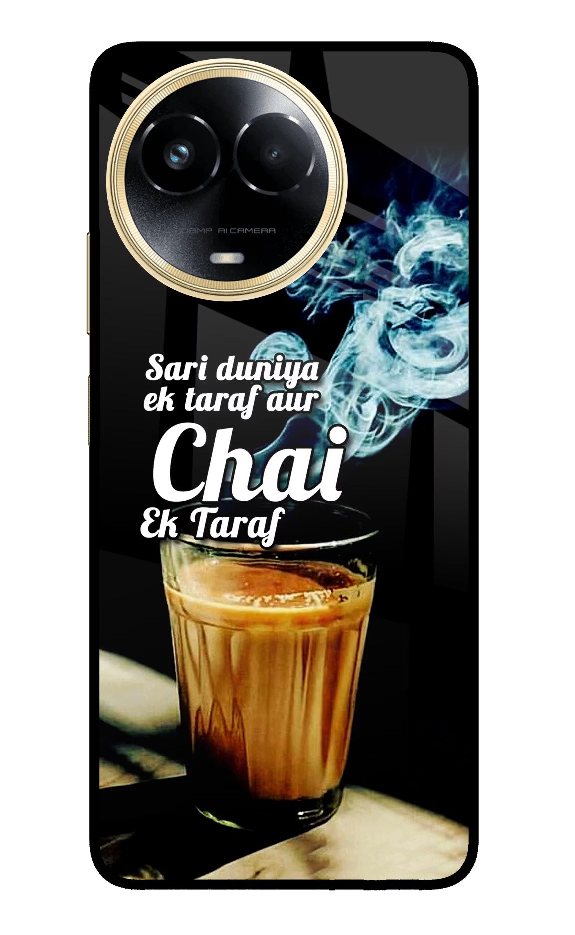 Chai Ek Taraf Quote Realme 11 5G/11X 5G/C67 Glass Case