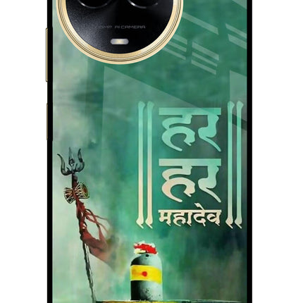 Har Har Mahadev Shivling Realme 11 5G/11X 5G/C67 Glass Case