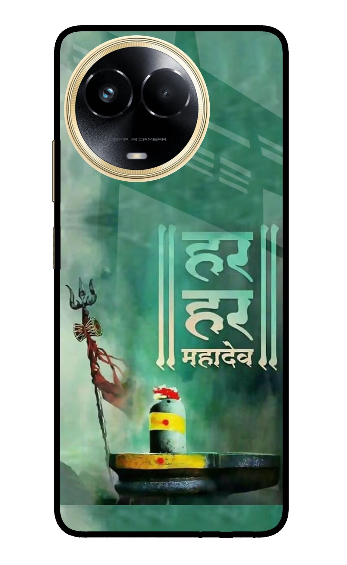 Har Har Mahadev Shivling Realme 11 5G/11X 5G/C67 Glass Case