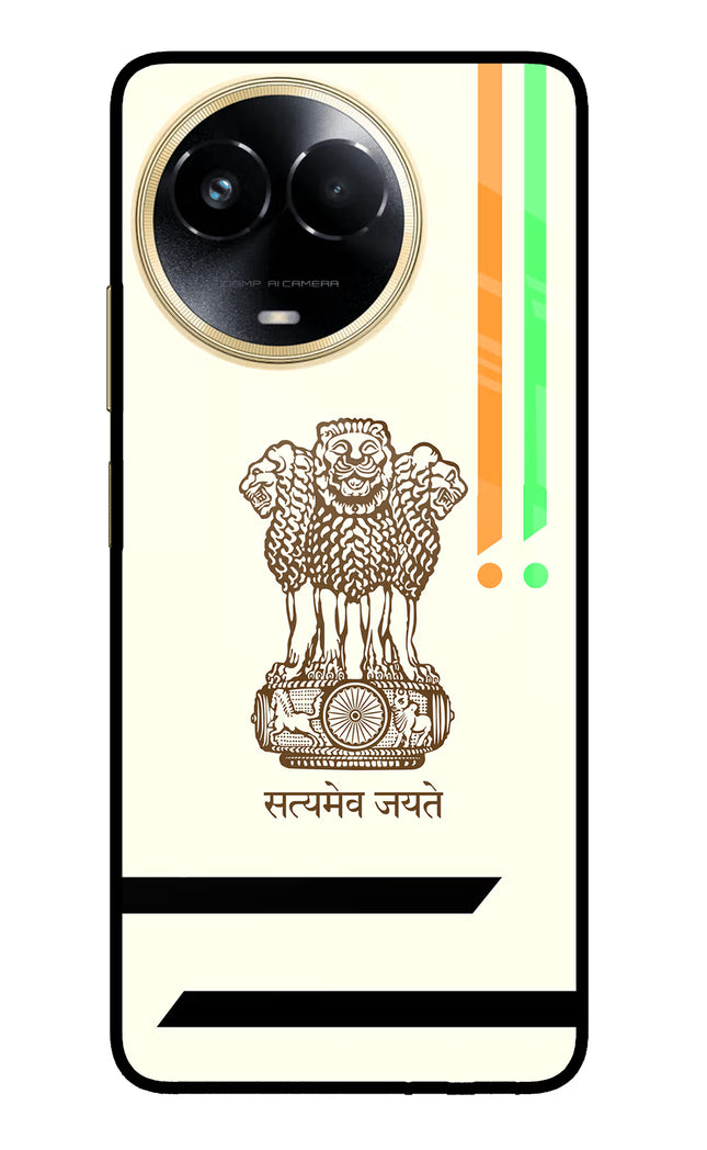 Satyamev Jayate Brown Logo Realme 11 5G/11X 5G/C67 Glass Case
