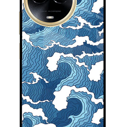 Blue Waves Realme 11 5G/11X 5G/C67 Glass Case