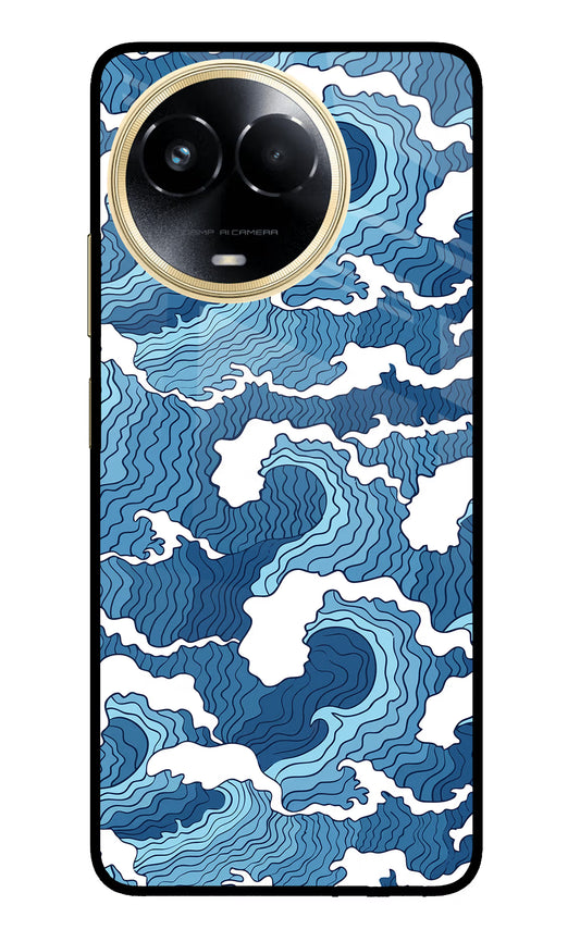 Blue Waves Realme 11 5G/11X 5G/C67 Glass Case