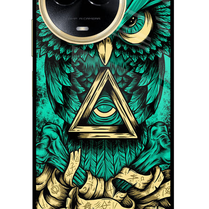 Green Owl Realme 11 5G/11X 5G/C67 Glass Case