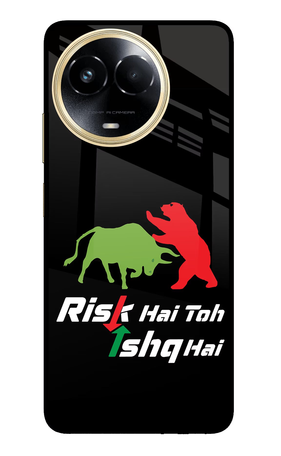 Risk Hai Toh Ishq Hai Realme 11 5G/11X 5G/C67 Glass Case