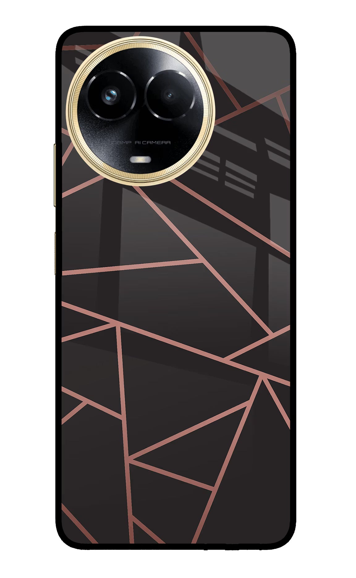 Geometric Pattern Realme 11 5G/11X 5G/C67 Glass Case Back Cover by Casekaro