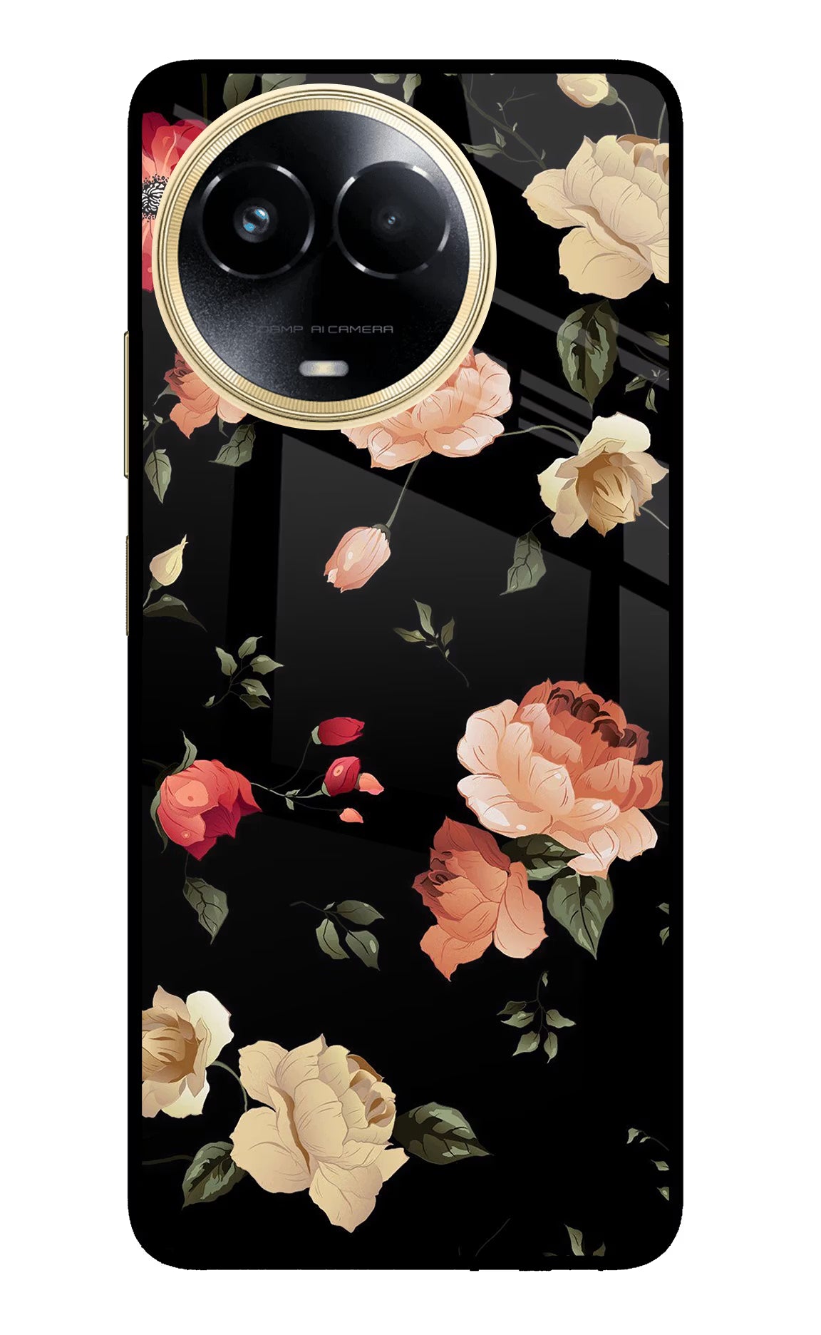 Flowers Realme 11 5G/11X 5G/C67 Glass Case