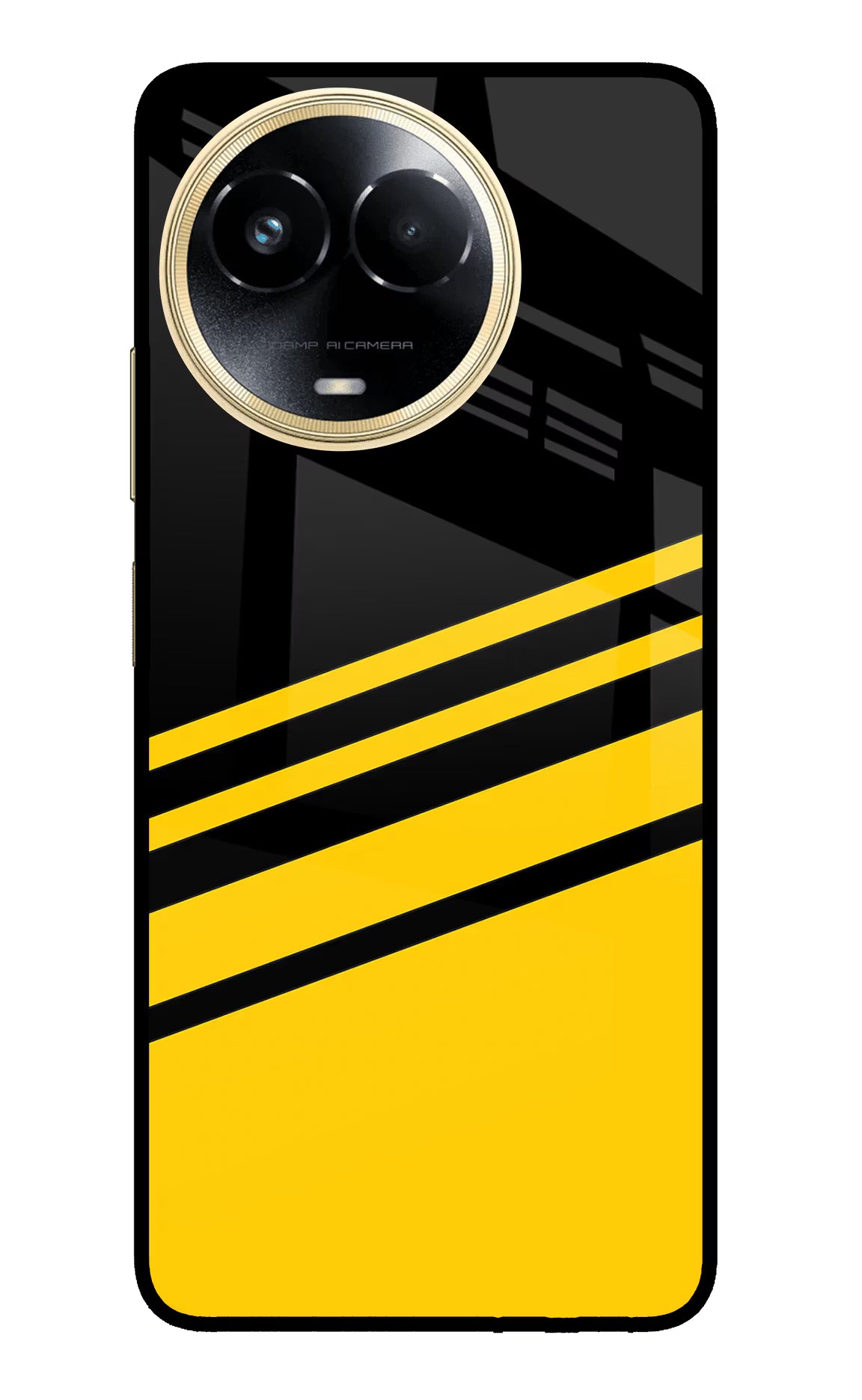 Yellow Shades Realme 11 5G/11X 5G/C67 Glass Case Back Cover by Casekaro