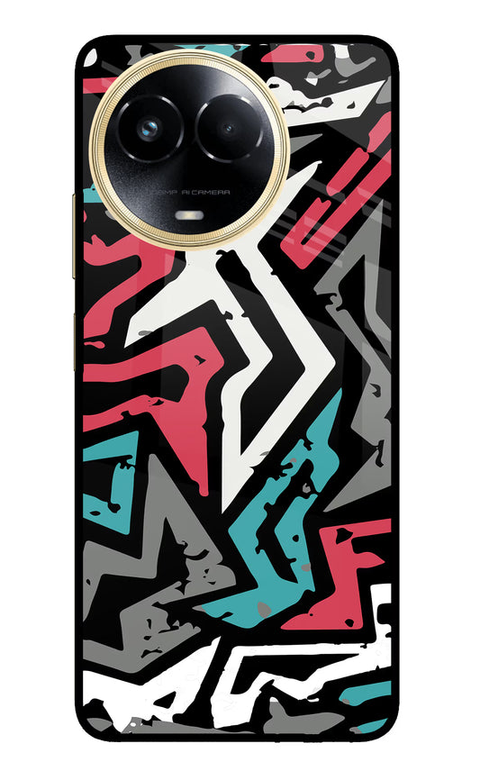 Geometric Graffiti Realme 11 5G/11X 5G/C67 Glass Case