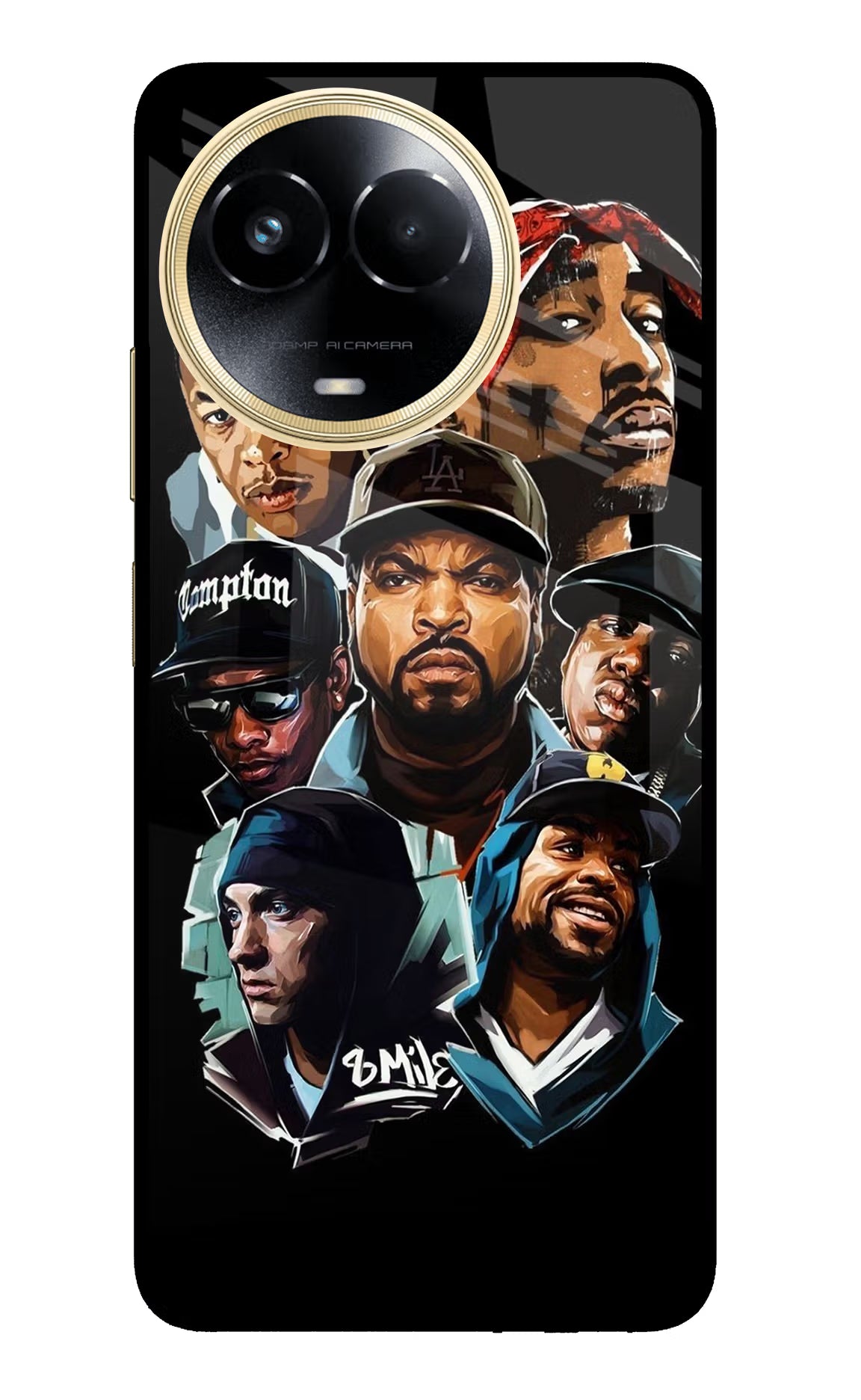 Rappers Realme 11 5G/11X 5G/C67 Glass Case Back Cover by Casekaro