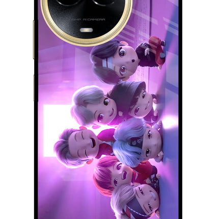 BTS Chibi Realme 11 5G/11X 5G/C67 Glass Case