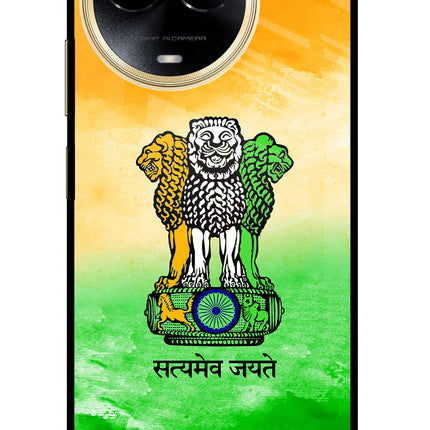Satyamev Jayate Flag Realme 11 5G/11X 5G/C67 Glass Case