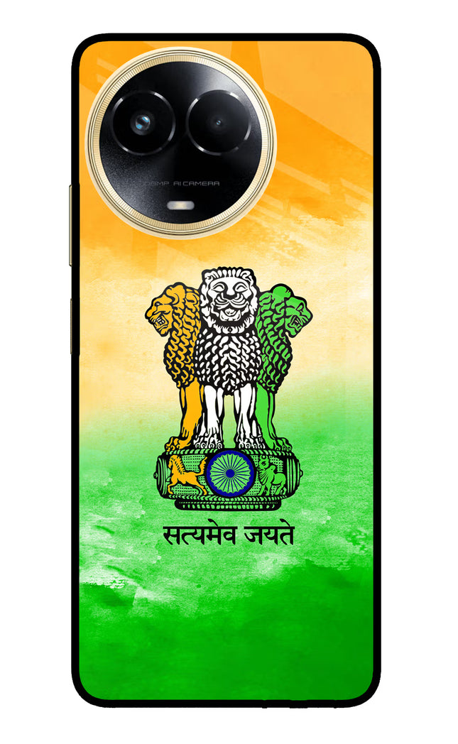 Satyamev Jayate Flag Realme 11 5G/11X 5G/C67 Glass Case