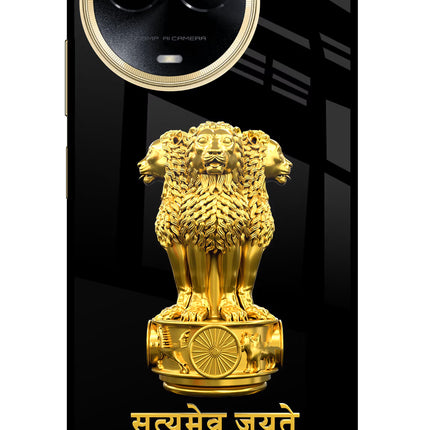 Satyamev Jayate Golden Realme 11 5G/11X 5G/C67 Glass Case