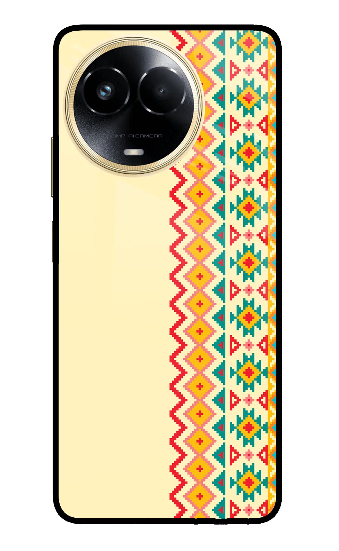 Ethnic Seamless Realme 11 5G/11X 5G/C67 Glass Case Back Cover by Casekaro