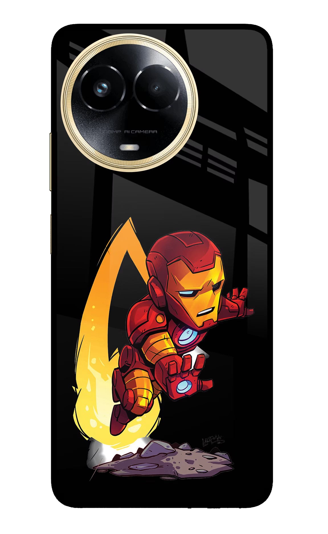 IronMan Realme 11 5G/11X 5G/C67 Glass Case Back Cover by Casekaro