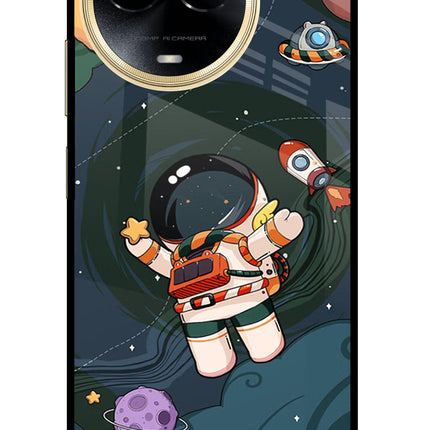 Cartoon Astronaut Realme 11 5G/11X 5G/C67 Glass Case