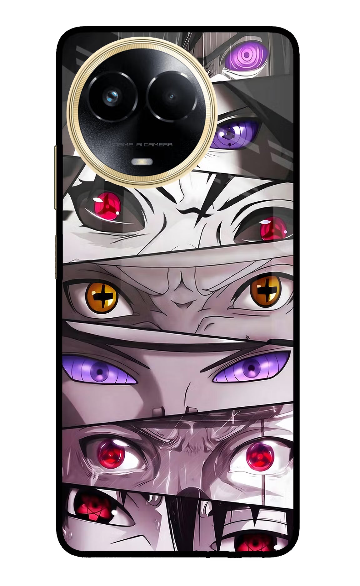 Naruto Anime Realme 11 5G/11X 5G/C67 Glass Case Back Cover by Casekaro