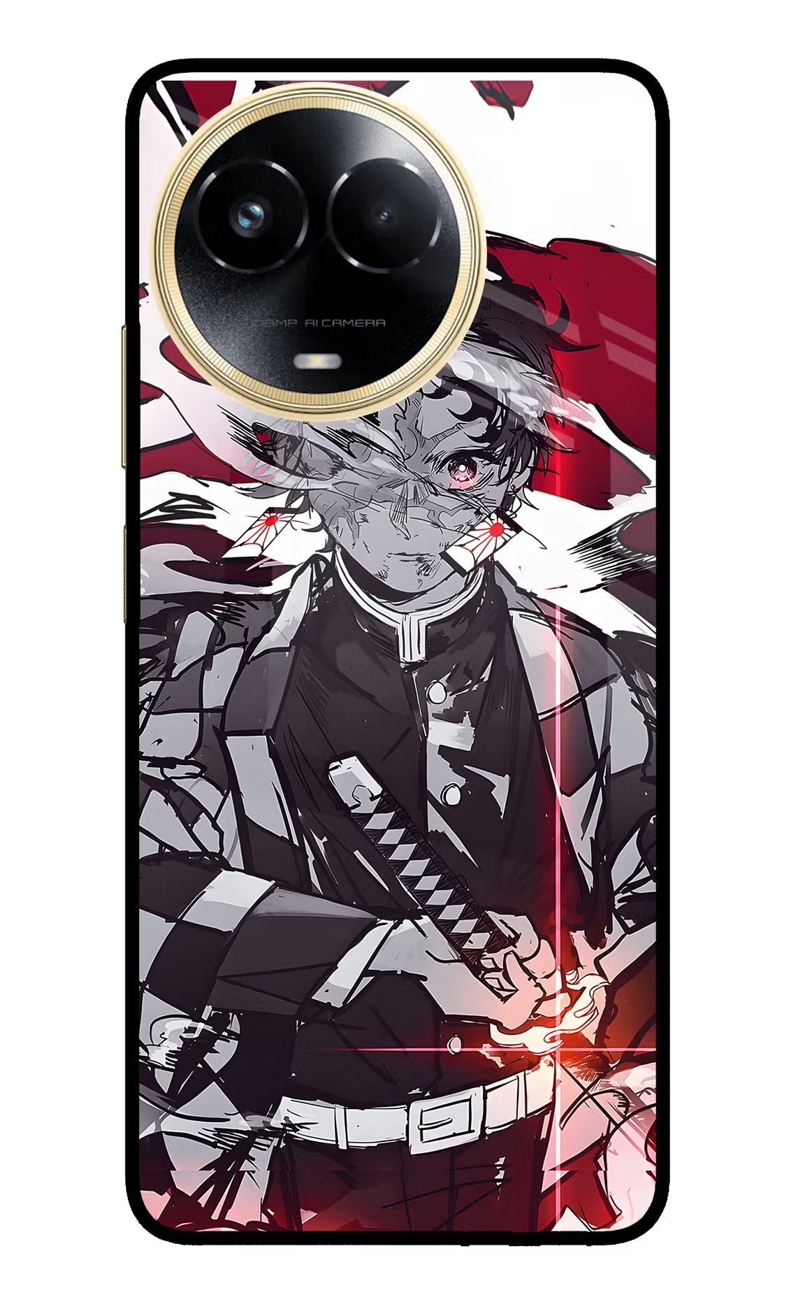 Demon Slayer Realme 11 5G/11X 5G/C67 Glass Case Back Cover by Casekaro
