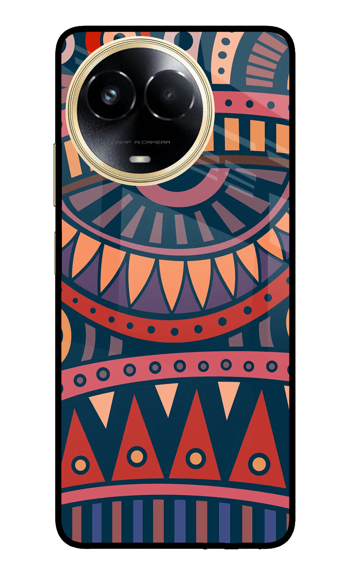 African Culture Design Realme 11 5G/11X 5G/C67 Glass Case Back Cover by Casekaro