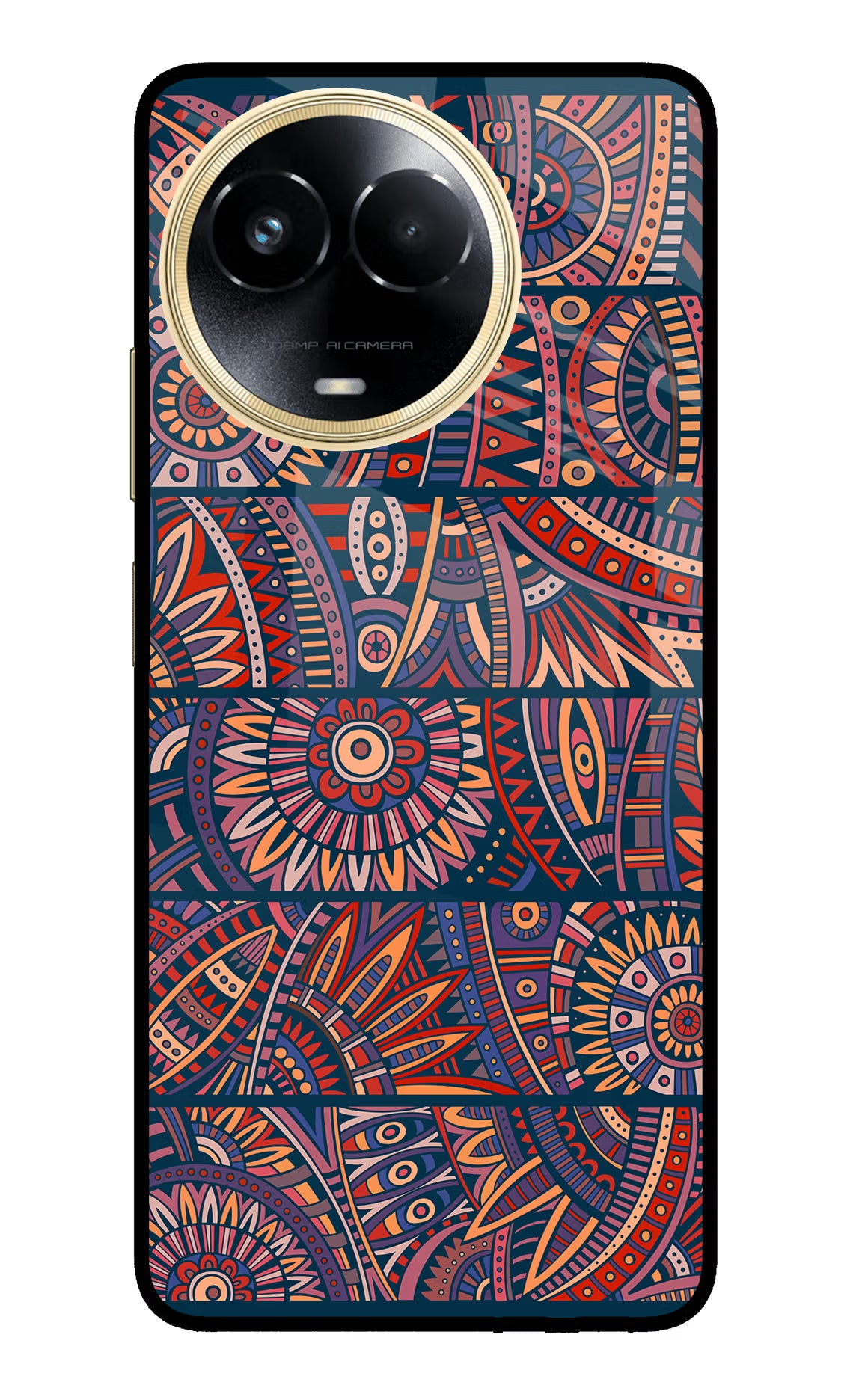 African Culture Design Realme 11 5G/11X 5G/C67 Glass Case Back Cover by Casekaro