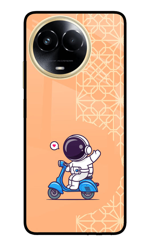 Cute Astronaut Riding Realme 11 5G/11X 5G/C67 Glass Case