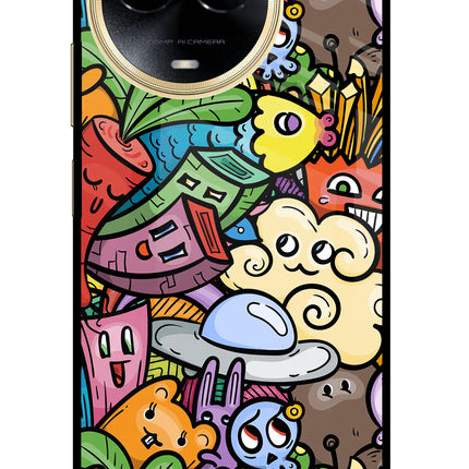 Veggie Doodle Realme 11 5G/11X 5G/C67 Glass Case