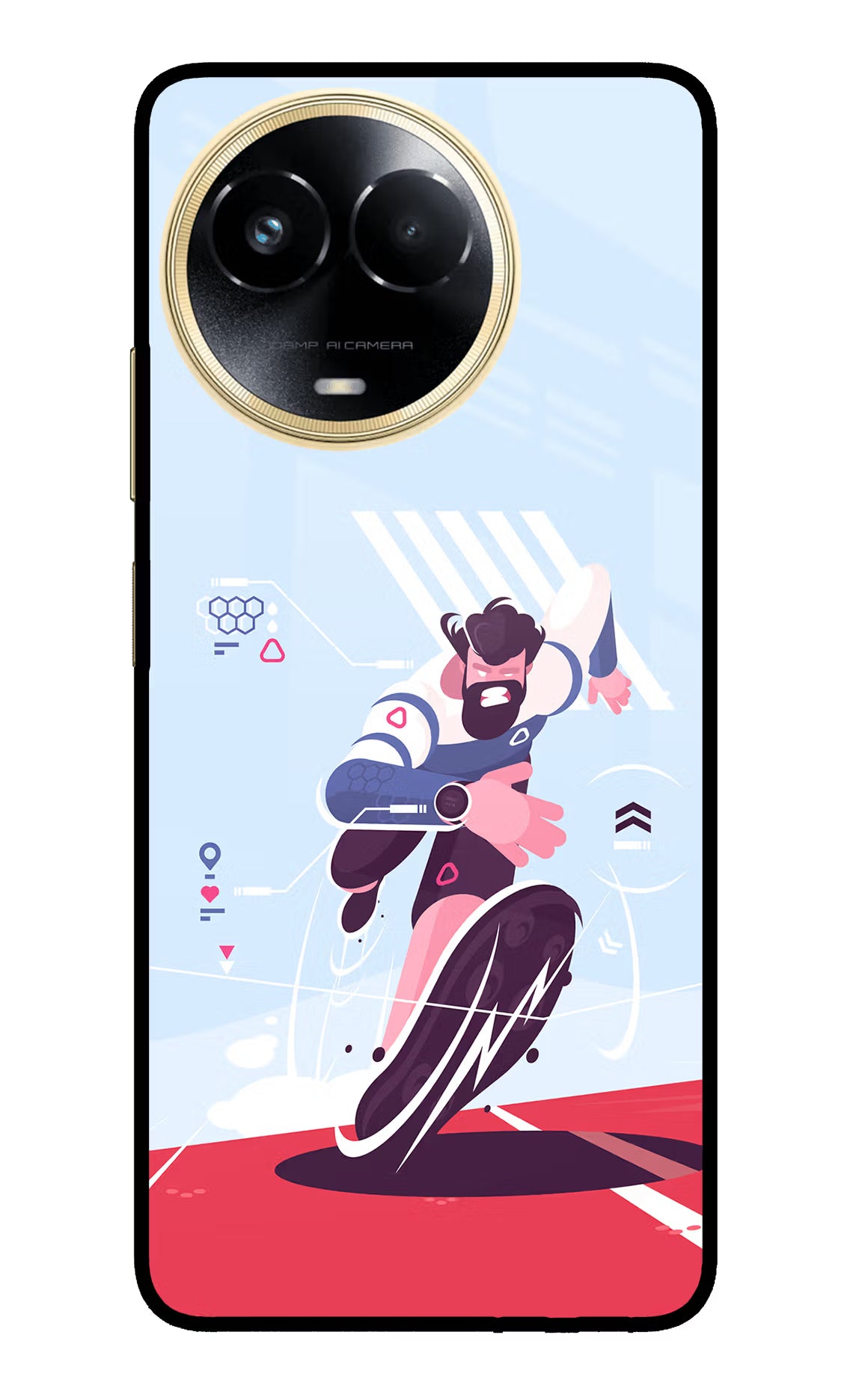 Run Pro Realme 11 5G/11X 5G/C67 Glass Case Back Cover by Casekaro