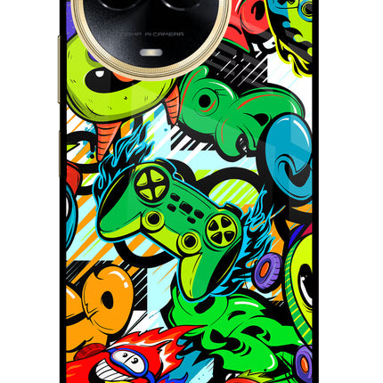 Game Doodle Realme 11 5G/11X 5G/C67 Glass Case