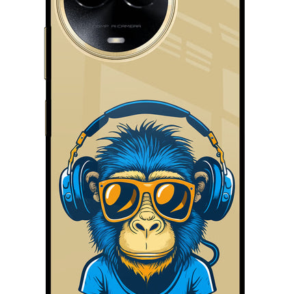 Monkey Headphone Realme 11 5G/11X 5G/C67 Glass Case