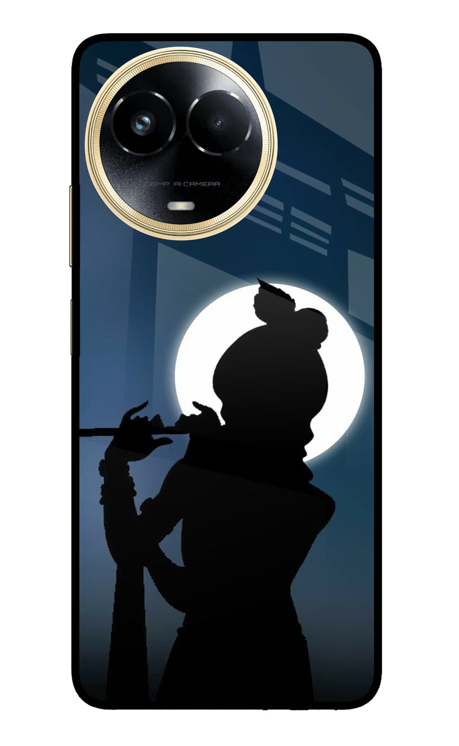Shri Krishna Silhouette Realme 11 5G/11X 5G/C67 Back Cover, Metal case