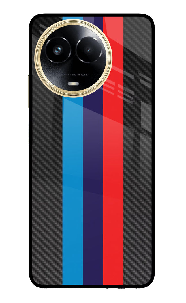 BMW Stripes Pattern Realme 11 5G/11X 5G/C67 Glass Case