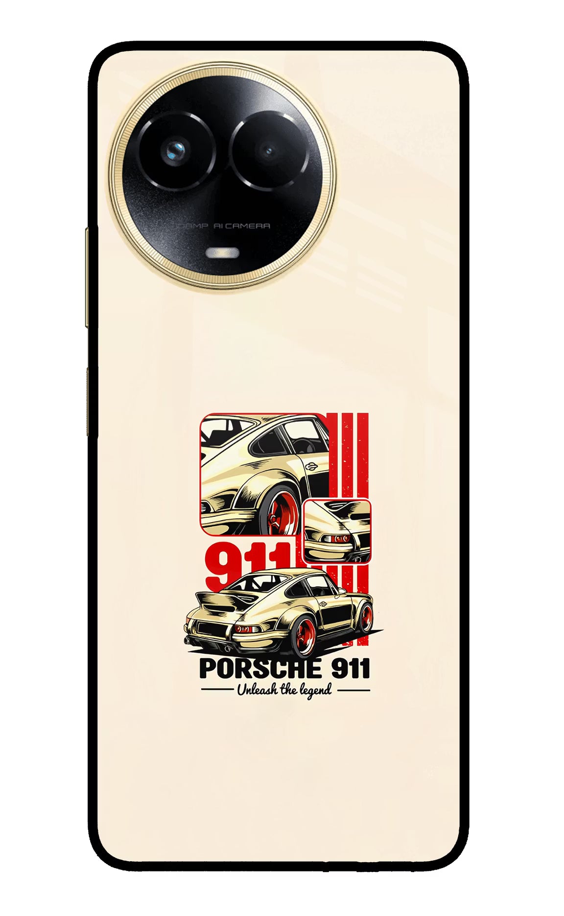 Classic Porsche 911 Realme 11 5G/11X 5G/C67 Glass Case