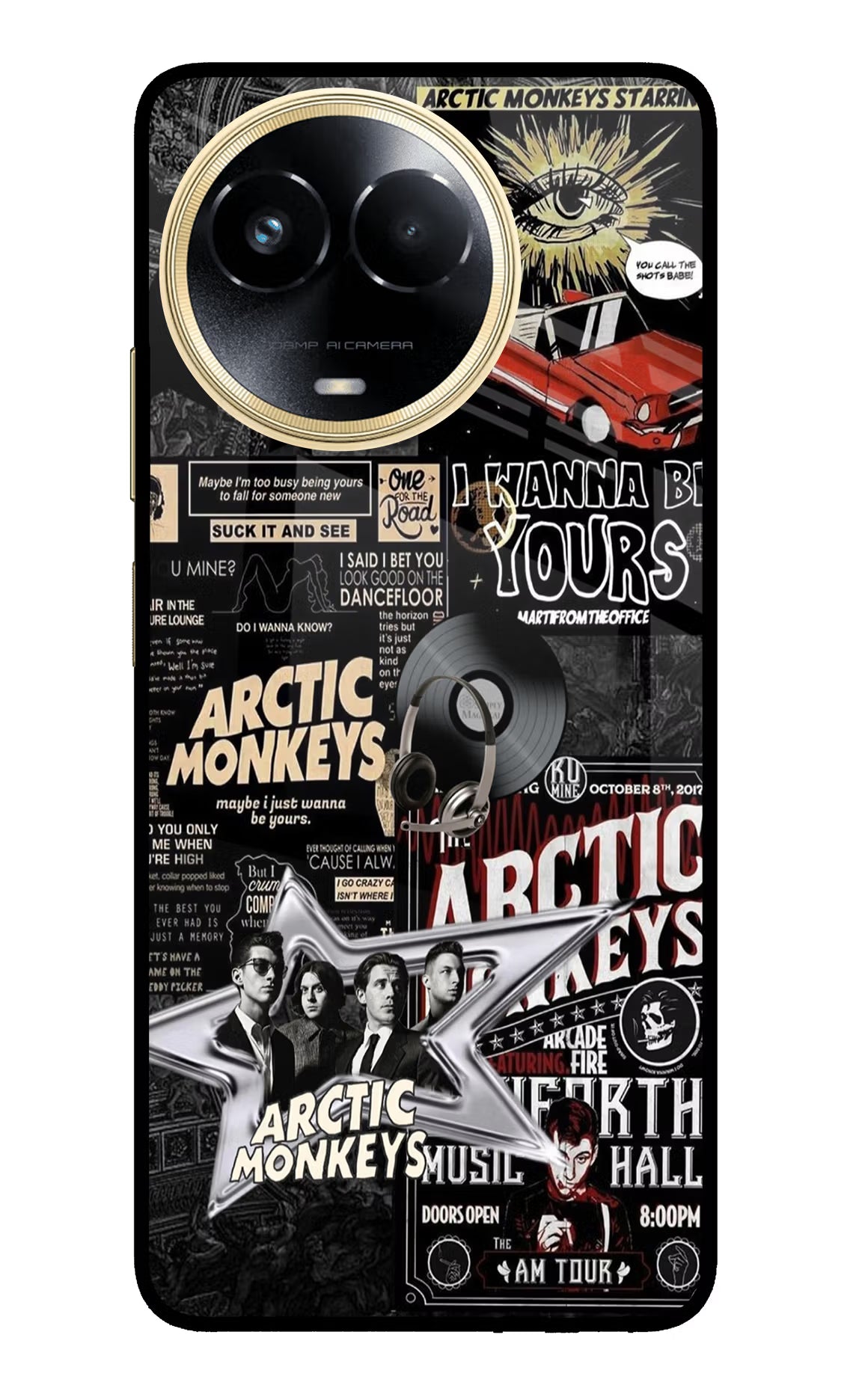 Arctic Monkeys Realme 11 5G/11X 5G/C67 Glass Case Back Cover by Casekaro