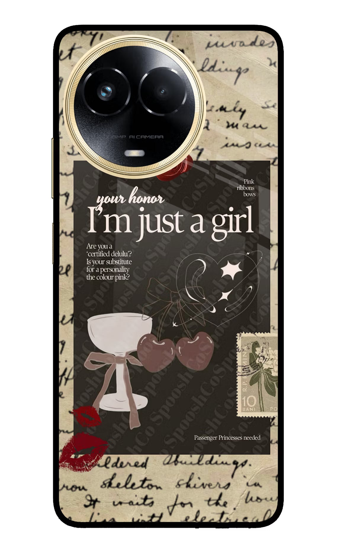 I am just a girl Realme 11 5G/11X 5G/C67 Glass Case Back Cover by Casekaro