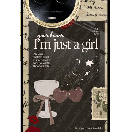 I am just a girl Realme 11 5G/11X 5G/C67 Glass Case