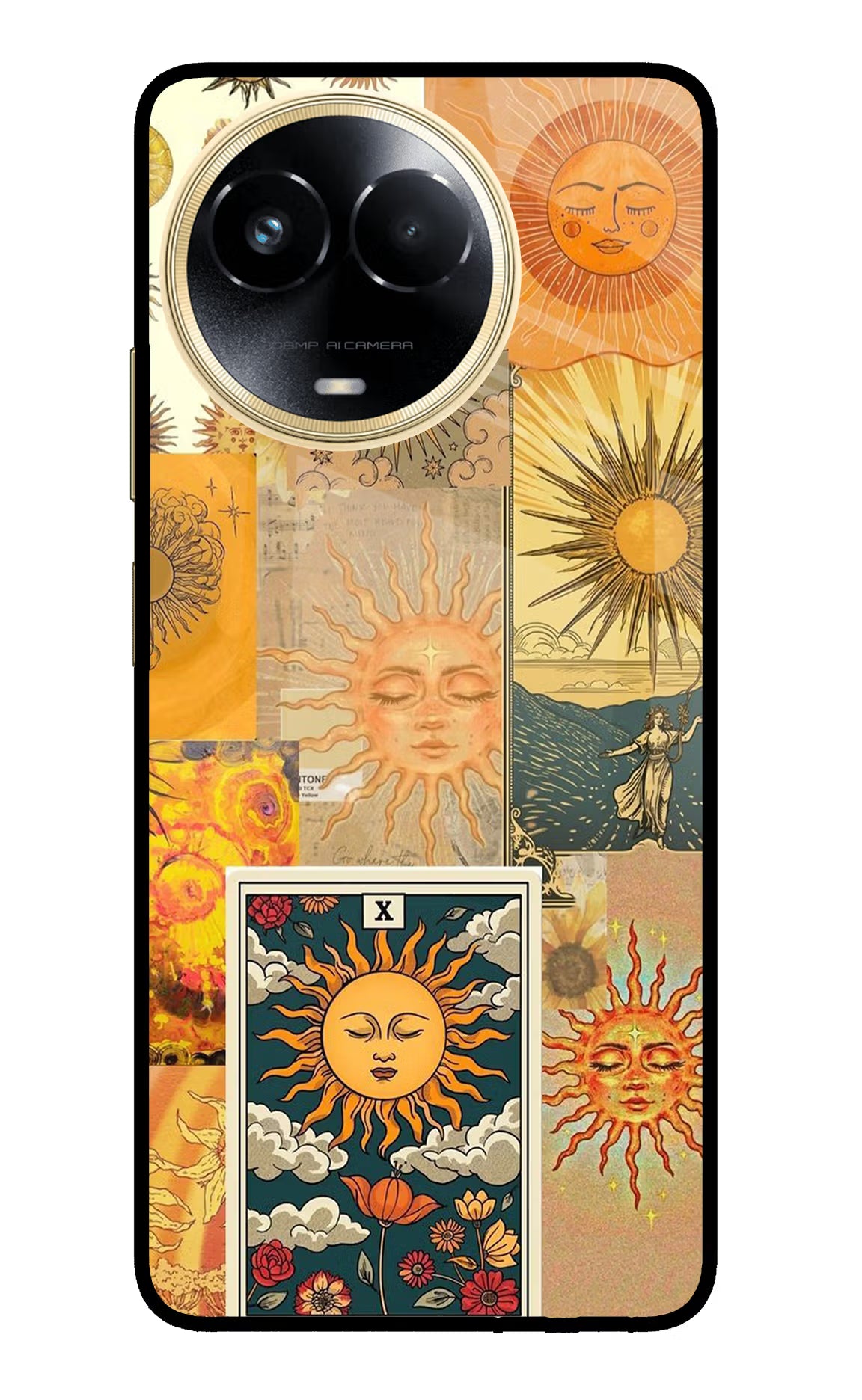 Sun Realme 11 5G/11X 5G/C67 Glass Case Back Cover by Casekaro