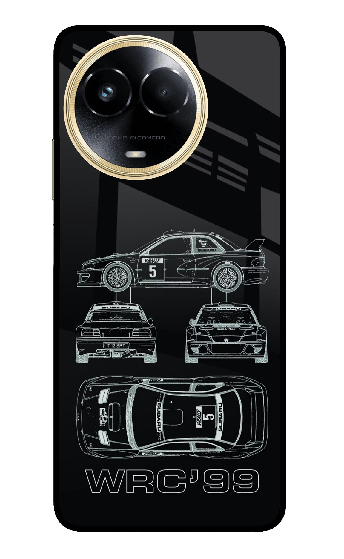 WRC'99 Realme 11 5G/11X 5G/C67 Glass Case Back Cover by Casekaro