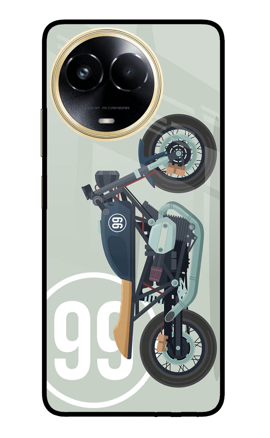 Classic Cafe Racer 99 Realme 11 5G/11X 5G/C67 Back Cover, Metal case